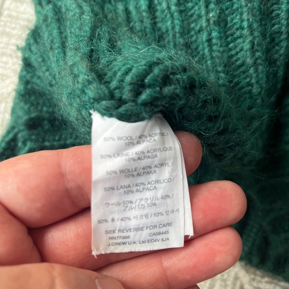 J. Crew Green Crewneck Sweater - Picture 3 of 6